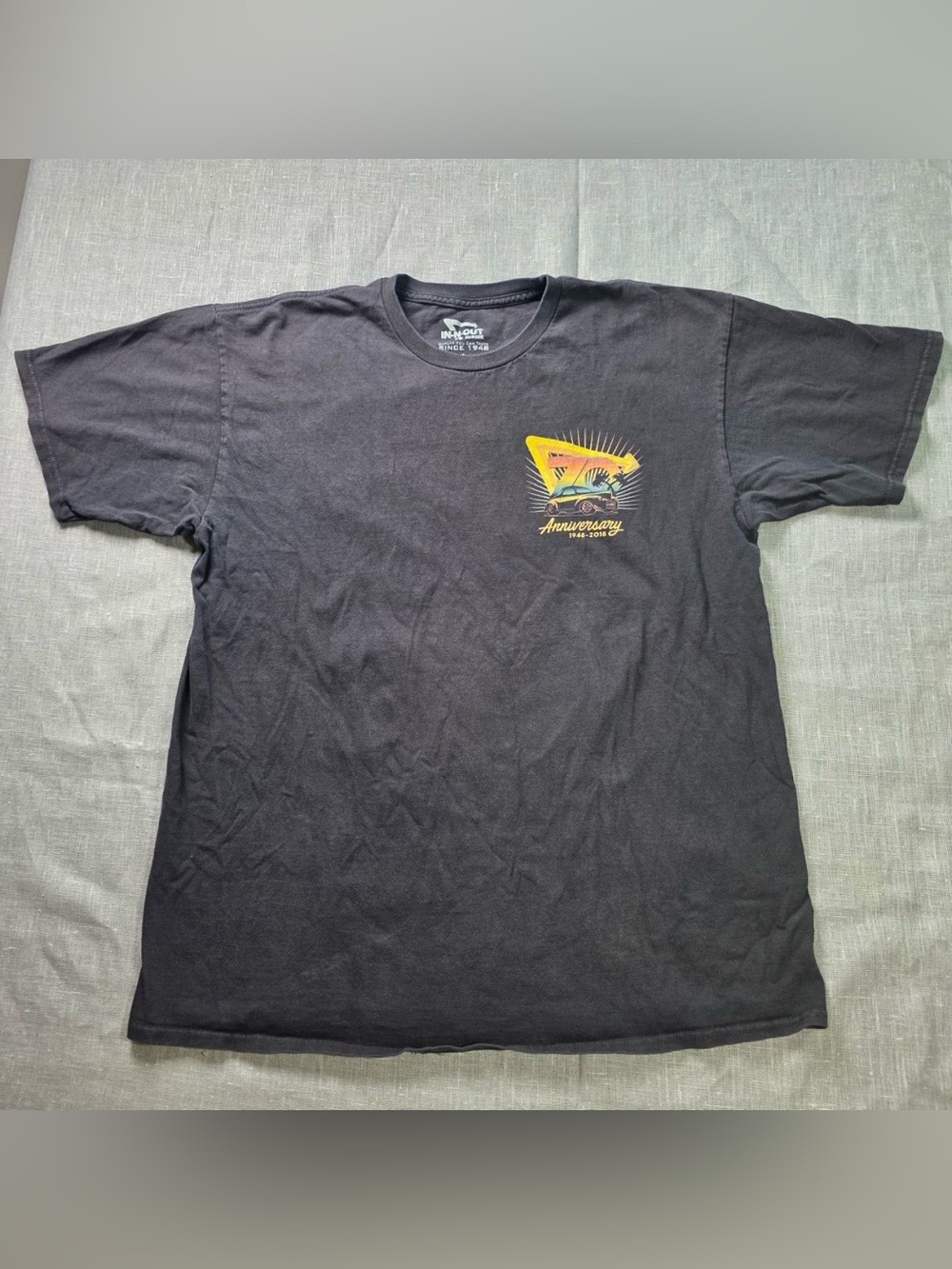 Vintage In-N-Out Burger 70th Anniversary T-Shirt Men’s Large Black Vladimir Kush